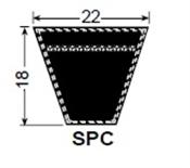 Courroie trapézoïdale 22x18 - SPC10600 Lp - Dunlop