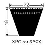 Courroie trapézoïdale XPC 2500 - Standard EDI