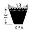 Courroie trapézoïdale crantée 13x10 - XPA 2800 Lp - Concar