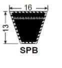 Courroie trapézoïdale lisse 16x13 - SPB4370 - Challenge