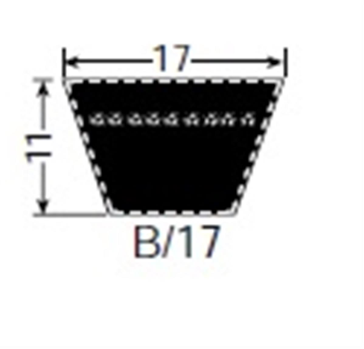 Courroie trapézoïdale BX 66 Challenge - EDI - BX66 - BX 66 17 X 1680