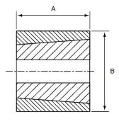 ADAPTATEUR pour moyeu 1210 Type KM (avec clavette)