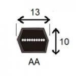 Courroie HEXAGONALE 13 X 10 - AA86